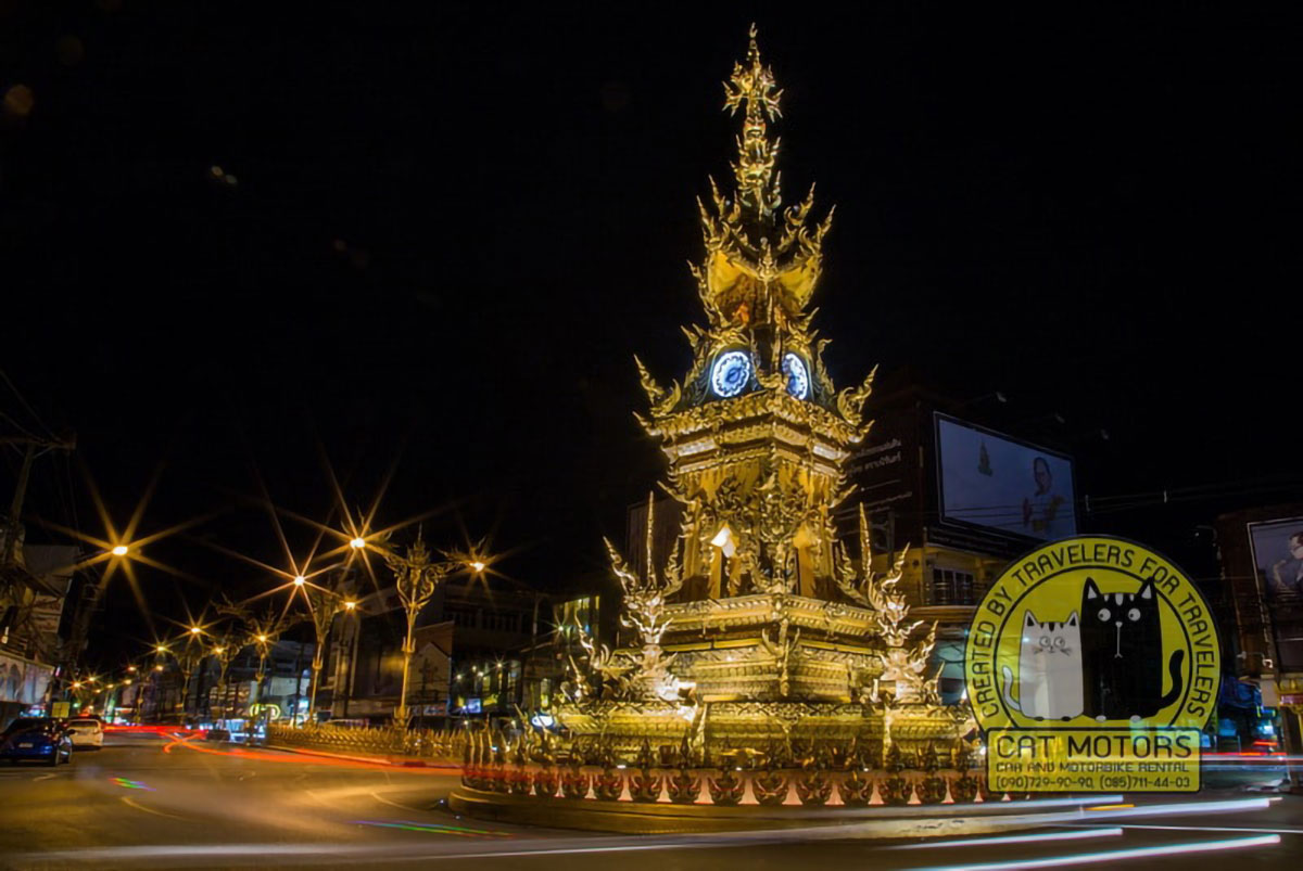 Golden Clock Tower Chiang Rai