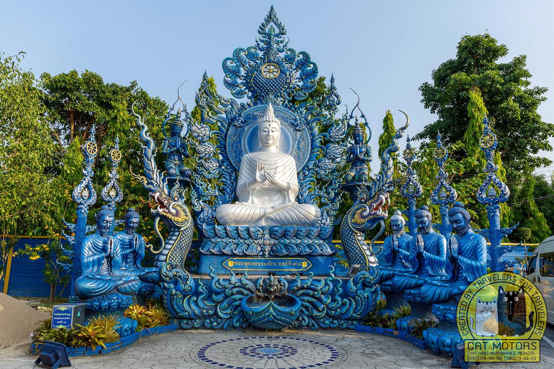 White Buddha Statue In Pacifying Posture