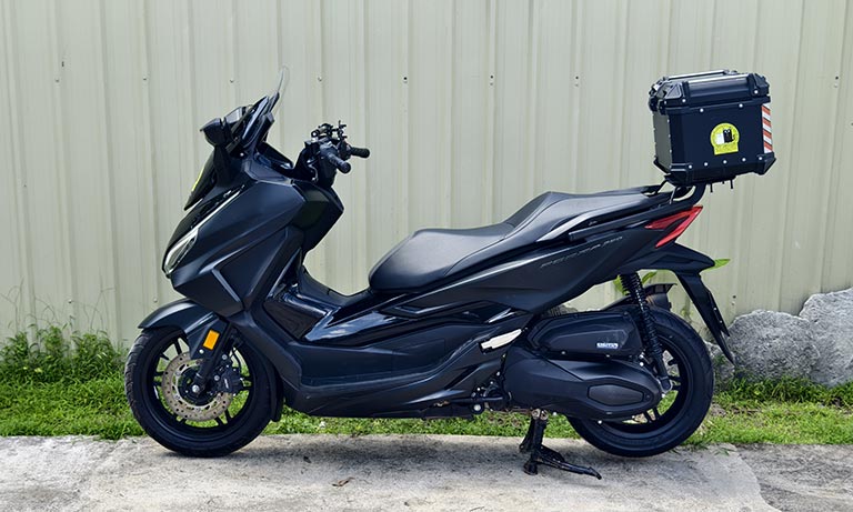 premium maxi scooter rental Honda Forza 350 with top box in chiang mai